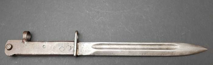 RARE: WW1  German Export M1903 Turkish Mauser 'Ersatz' Bayonet w/ Scabbard ( FN FAL Conversion).