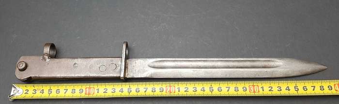 RARE: WW1  German Export M1903 Turkish Mauser 'Ersatz' Bayonet w/ Scabbard ( FN FAL Conversion).