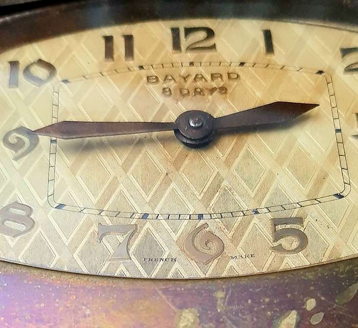 Mid-20th Century: European Bayard '8 Days'  Brass Casement Mantel Clock (UNTESTED).