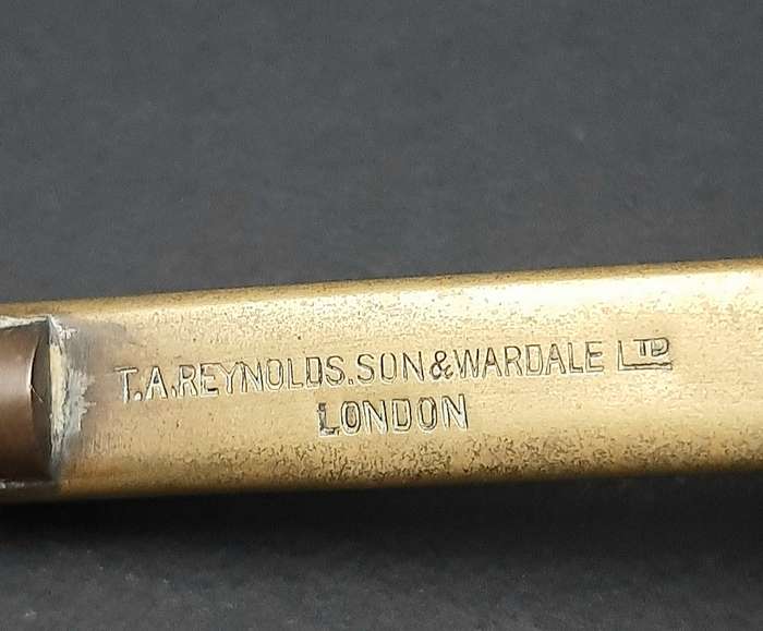 Late 19th Century: English Brass Brewing Hydrometer Instrument (26cm).