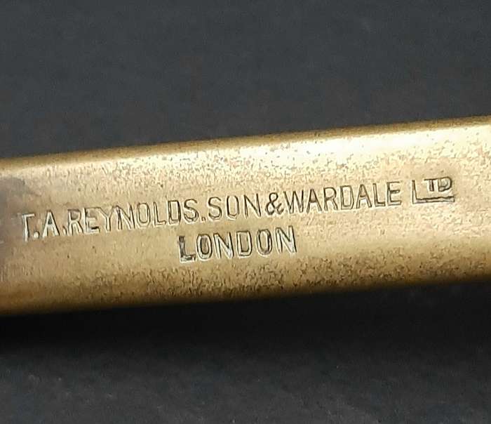Late 19th Century: English Brass Brewing Hydrometer Instrument (26cm).