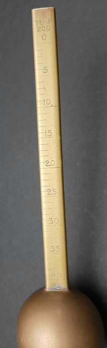 Late 19th Century: English Brass Brewing Hydrometer Instrument (26cm).