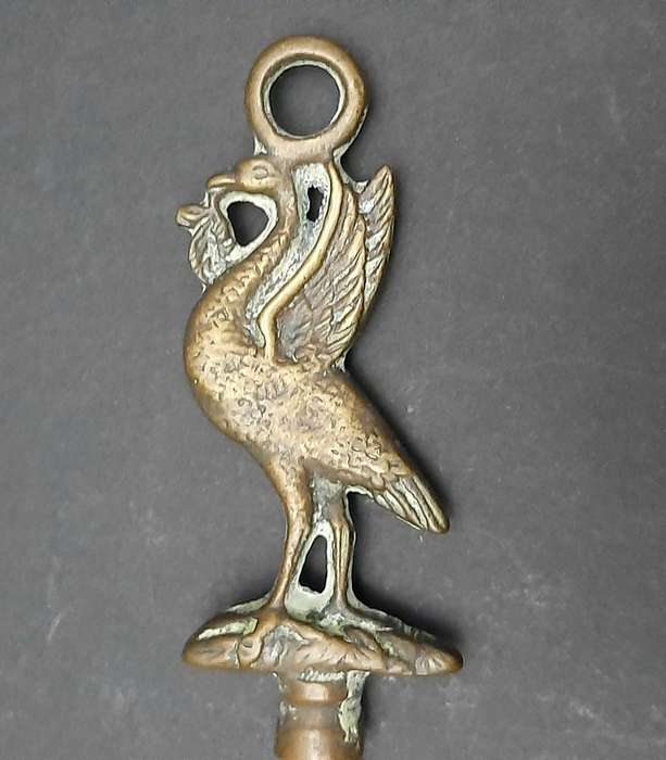 Early 20th Century: English Brass 'Liver Bird' Toasting Fork (45cm).