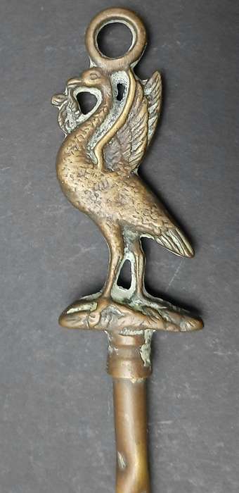 Early 20th Century: English Brass 'Liver Bird' Toasting Fork (45cm).