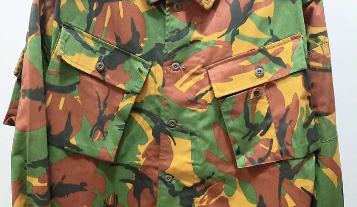 Early 2000s:  British DPM Camouflage 'Tropical Scheme' Private Purchase Fielddress Jacket (XL).
