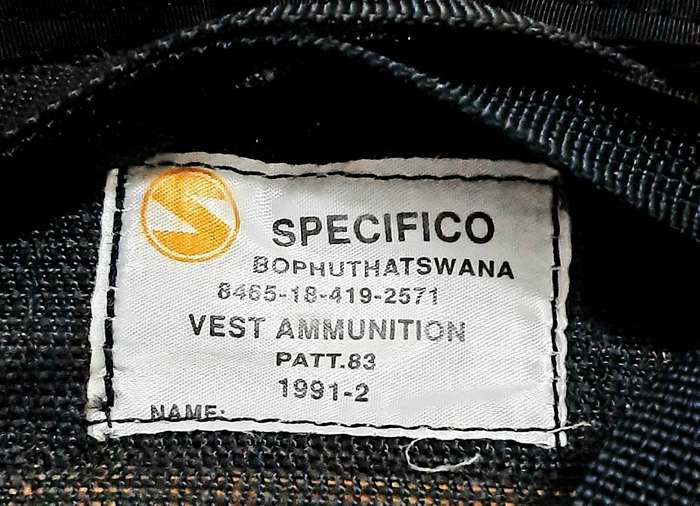 Early 1990s : UNISSUED SADF Nutria Patt.83 Battlejacket Rear Haversack Segment ( ONLY).