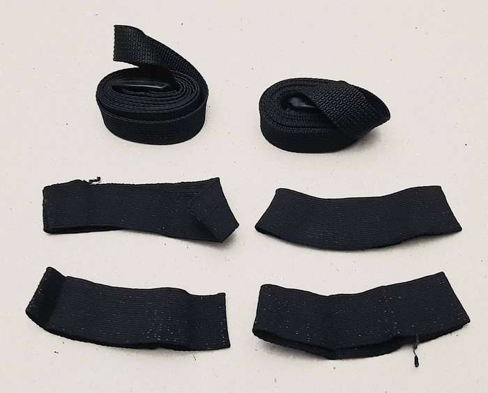 Border War: 1980s SADF Patt.83 Battlejacket Elastic Fittings & Strap / Buckle Lot ( 6 x Pcs).