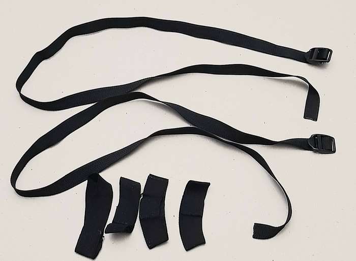 Border War: 1980s SADF Patt.83 Battlejacket Elastic Fittings & Strap / Buckle Lot ( 6 x Pcs).