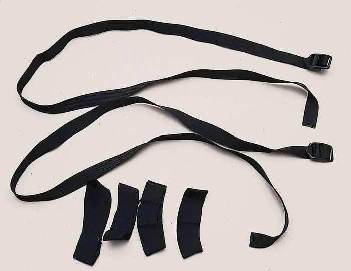 Border War: 1980s SADF Patt.83 Battlejacket Elastic Fittings & Strap / Buckle Lot ( 6 x Pcs).