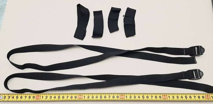 Border War: 1980s SADF Patt.83 Battlejacket Elastic Fittings & Strap / Buckle Lot ( 6 x Pcs).