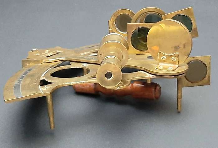 RARE: Early 20th Century- Naval  Navigational Sextant/ Quintant w/ Portmanteau (Ross, London).