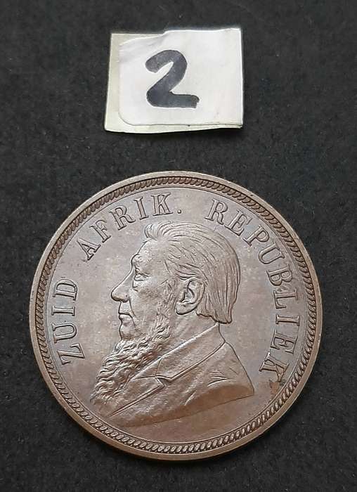 1898 Zuid-Afrikaansche Republiek: Kruger 1 Penny Coin #2  (VF+)