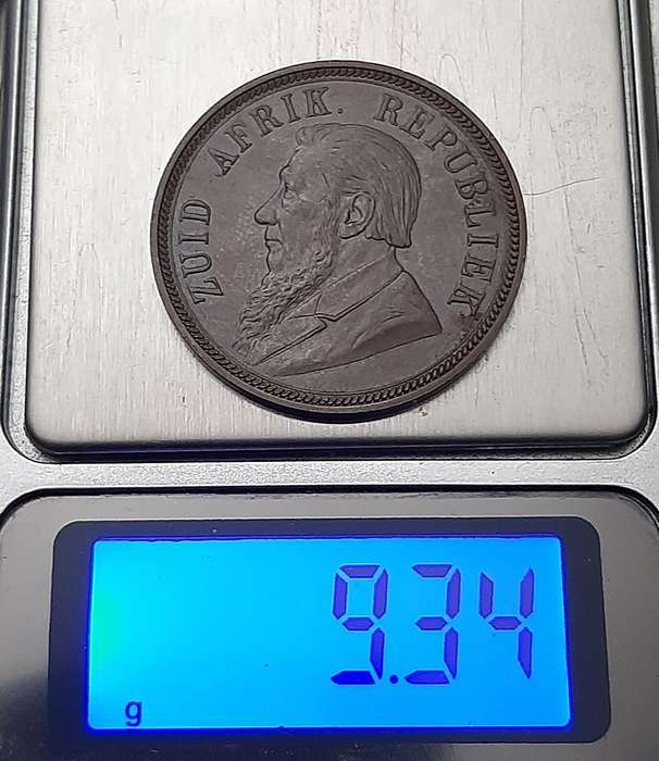 1898 Zuid-Afrikaansche Republiek: Kruger 1 Penny Coin #2  (VF+)