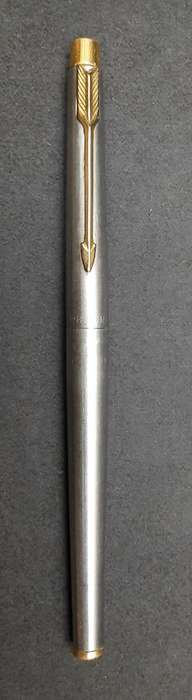 Vintage 1980s : Parker Stainless Steel Cartridge Ink Pen .