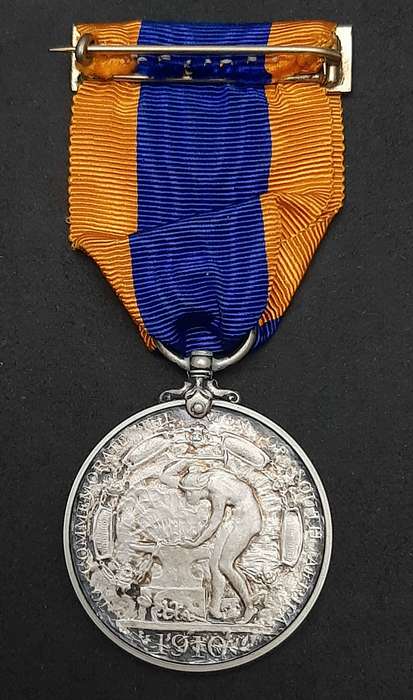 925 Silver Commemorative Medal w/ Silk Ribbon & Presentation Case