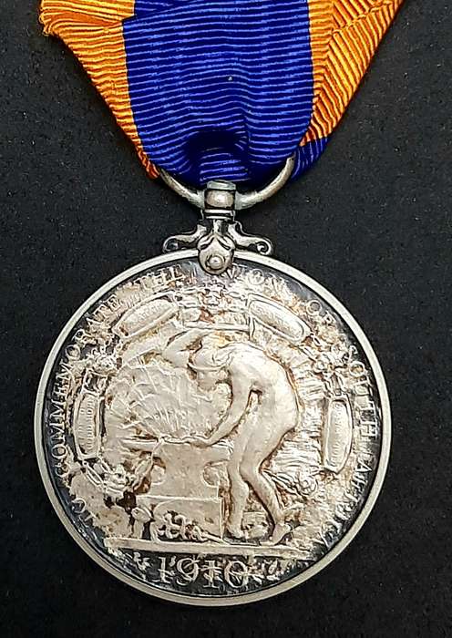 925 Silver Commemorative Medal w/ Silk Ribbon & Presentation Case