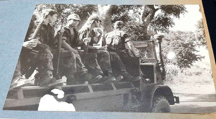 **RARE: 1970s SADF General Deon J. Mortimer Photograph & Documentation D/sided Panels Lot# 5 .**