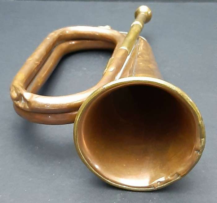 RARE: WW2 Union Defence Force- Regimental Copper Bugle by Boosey & Hawkes Pty. Ltd. (38cm)
