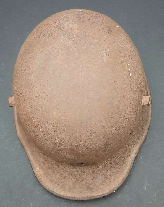 Rare WWI M1916 German Battle Damaged Steel Helmet Shell Relic State 66/68