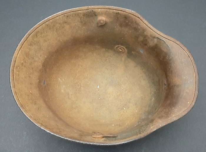 Rare WWI M1916 German Battle Damaged Steel Helmet Shell Relic State 66/68