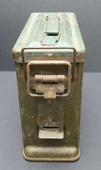 WW2: United States Army M1 Browning. 30 Calibre Machine Gun Steel Ammo Tin