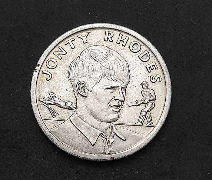 Early 1990s SA : Cricket World Cup - Jonty Rhodes Commemorative Medallion Shoprite Checkers (VF).