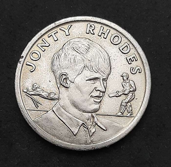 Early 1990s SA : Cricket World Cup - Jonty Rhodes Commemorative Medallion Shoprite Checkers (VF).