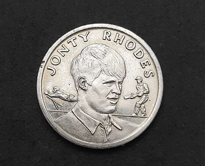 Early 1990s SA : Cricket World Cup - Jonty Rhodes Commemorative Medallion Shoprite Checkers (VF).