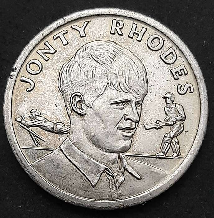 Early 1990s SA : Cricket World Cup - Jonty Rhodes Commemorative Medallion Shoprite Checkers (VF).