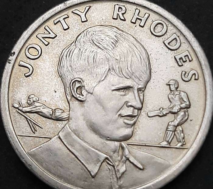 Early 1990s SA : Cricket World Cup - Jonty Rhodes Commemorative Medallion Shoprite Checkers (VF).