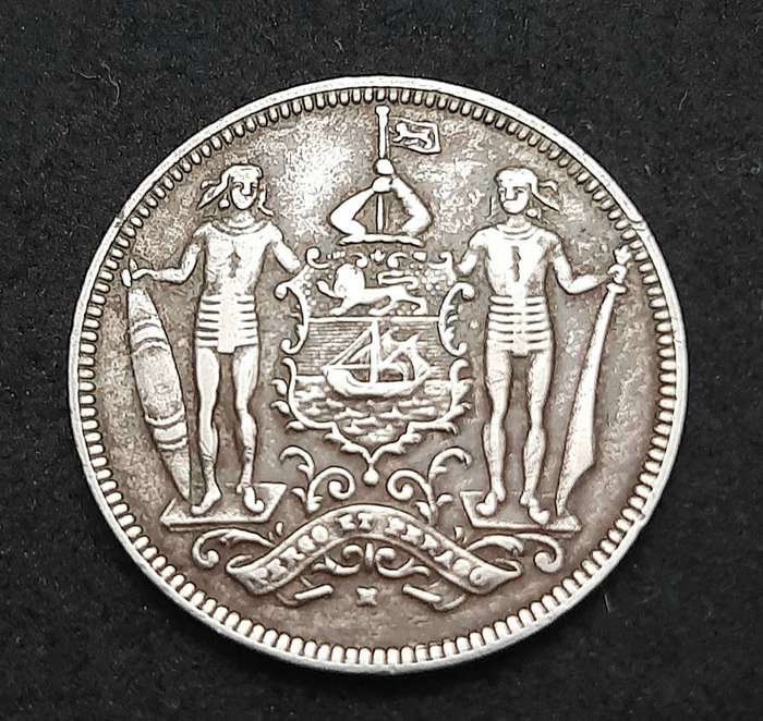 RARE: 1903 British State of North Borneo 2½ cent Coin (VF/F).