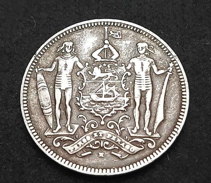 RARE: 1903 British State of North Borneo 2½ cent Coin (VF/F).