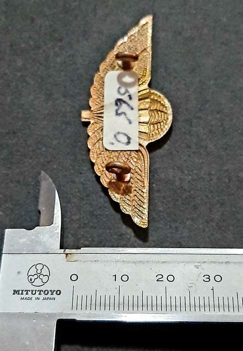 RARE: 1980s Australian S.A.S Bronze Metallic HALO Dress Parachute Wing (Lugs Intact).
