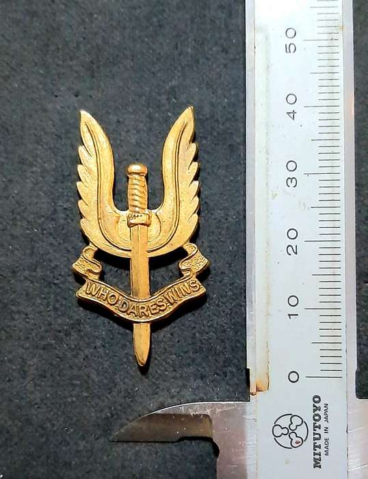 RARE: 1980s British S.A.S Bronze Metallic Beret Badge #2 (No Slide)..