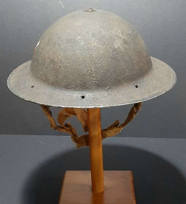 WW2: Union Defence Force 'Slate Grey' MKII Brodie Helmet w/ Applied Unit Decal (Jager-Rand 1942).