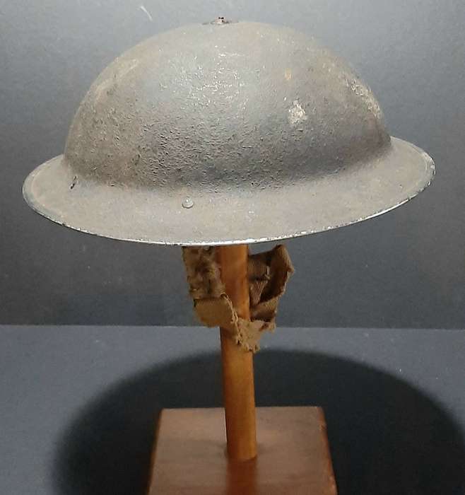 WW2: Union Defence Force 'Slate Grey' MKII Brodie Helmet w/ Applied Unit Decal (Jager-Rand 1942).