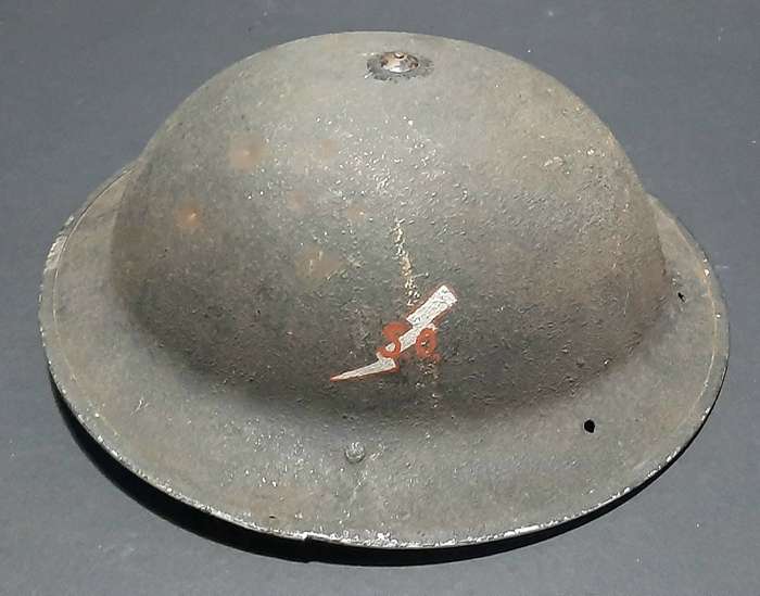 WW2: Union Defence Force 'Slate Grey' MKII Brodie Helmet w/ Applied Unit Decal (Jager-Rand 1942).