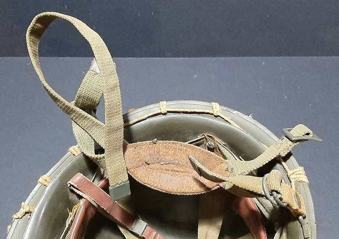 RARE: Border War 1960s- SADF Parachute Battalion Steel Helmet 'Springdak' w/ Camouflage Netting