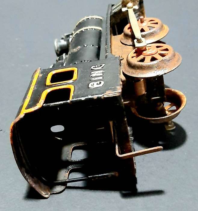 RARE: 1930s German - Metal Toy Engine No.9 'Bing' Locomotive ( 22cm ).