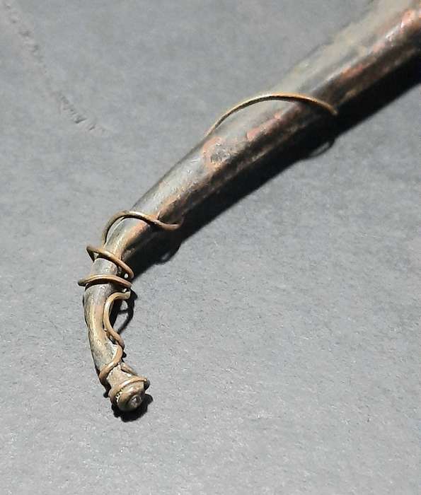 STUNNING: Early-20th Century South-East Asian / Thai Cast Bronze Opium Pipe (23cm).