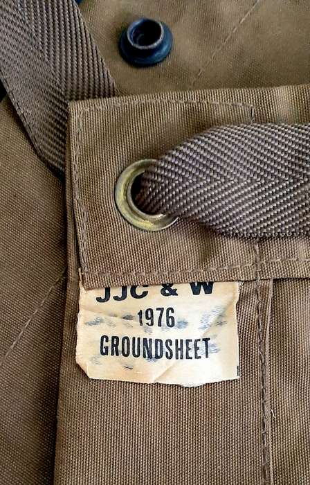 Border War: 1970s SADF Nutria Groundsheet / Shelter Half w/ fittings(1.8 m x 1m).