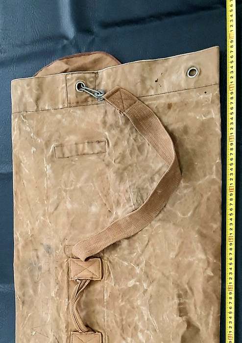 Border War: 1970s SADF Nat. Service Webbing Duffle Bag w/ Strap (Troop Inscribed).