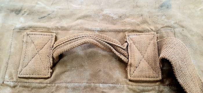 Border War: 1970s SADF Nat. Service Webbing Duffle Bag w/ Strap (Troop Inscribed).