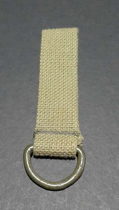 Rhodesian Bush War: 1970s Green Patt.69 Webbing Utility Strap w/ D-Ring (UNUSED).
