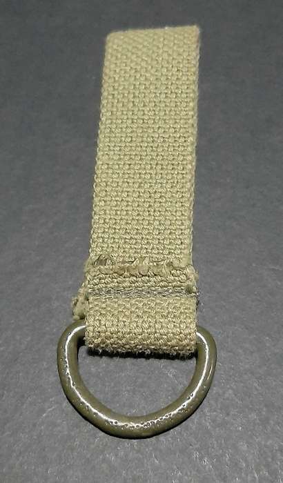 Rhodesian Bush War: 1970s Green Patt.69 Webbing Utility Strap w/ D-Ring (UNUSED).
