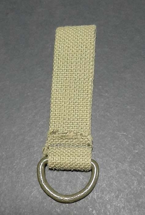 Rhodesian Bush War: 1970s Green Patt.69 Webbing Utility Strap w/ D-Ring (UNUSED).