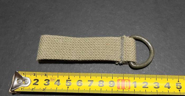 Rhodesian Bush War: 1970s Green Patt.69 Webbing Utility Strap w/ D-Ring (UNUSED).