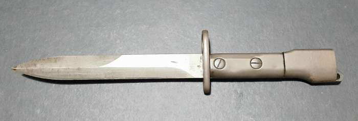 RARE: SA Forces Type B FN FAL Bayonet w/ Leather Frog (Complete).