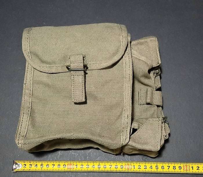 RARE: 1970s Rhodesian Bush War - Unissued Patt.69 Green Webbing Kidney Pouch( Right).