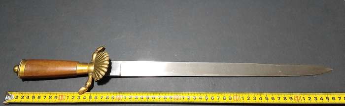 1920s/1930s Weimar German Hirschfänger Dagger with Clamshell & Scabbard
